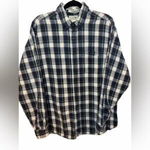 L.L.Bean 100% Cotton Plaid Button-Down Shirt – L Regular – Traditional Fit